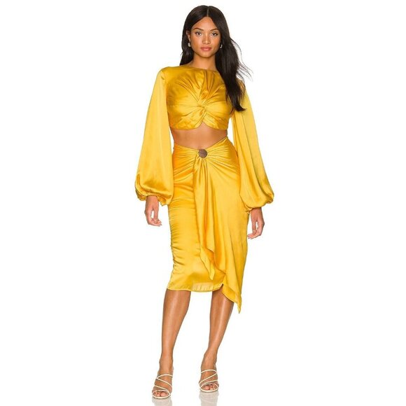 Andrea Iyamah Behati Skirt Marigold Yellow - Size XS - NWT - Picture 6 of 6